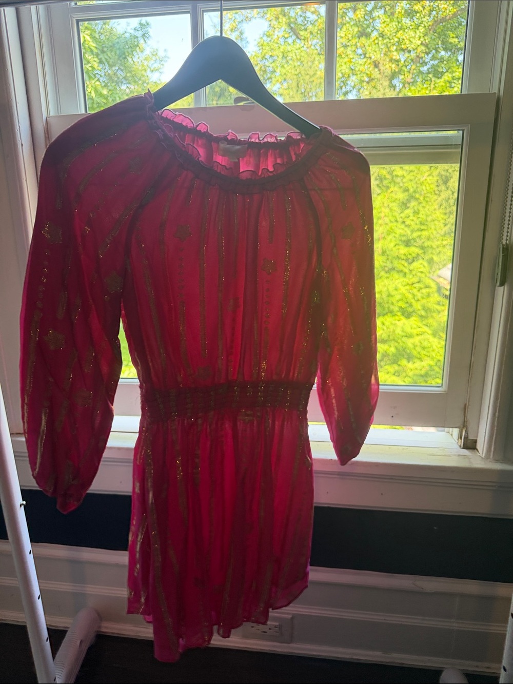 LoveShackFancy Dress in a pink/gold
